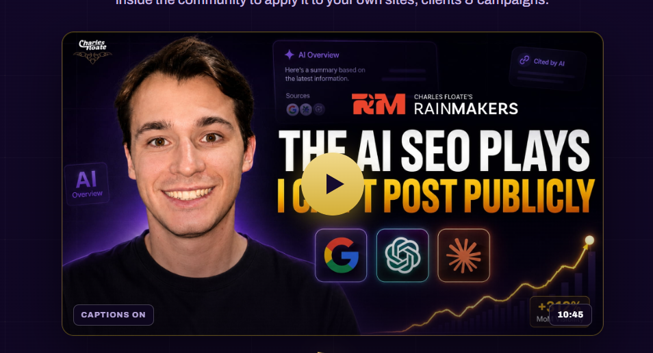 Charles Floate – AI SEO RAINMAKERS (August 2026)